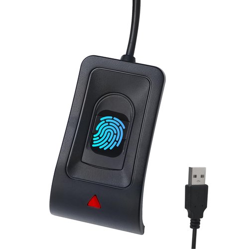Desktop USB Fingerprint Reader, Computer Fingerprint Key Reader, USB Security Key with Extension Cable for Windows, Auto Calibration Recognition, Password