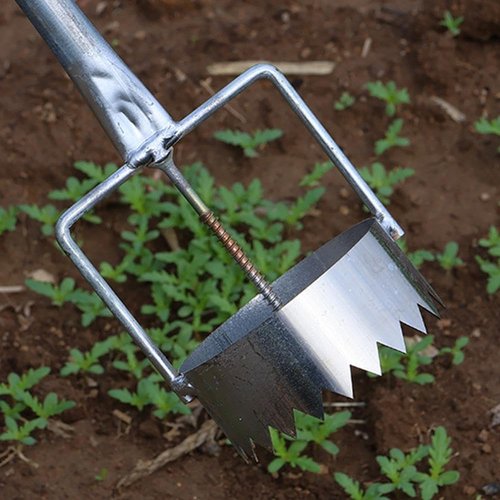 Agriculture Plastic Mulch Film Punch Hole Tool with Retractable Handle,Multipurpose Bulb Planter Sod Remover,Mulch Film Digging Holes for Greenhouse Planting, Lawn Care and Garden Work