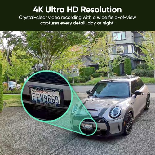 WYZE Cam Pan v4 4K Indoor/Outdoor Security Camera 1 Pack, 360° Pan, Night Vision