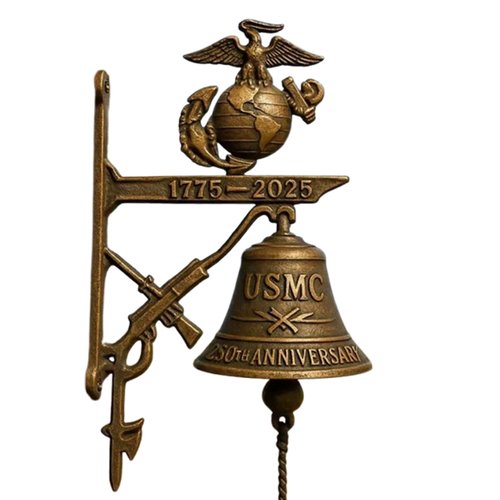 USMC 250th Anniversary Commemorative Doorbell,Patriotic Veteran Gift Easy Install Loud Chime for Home
