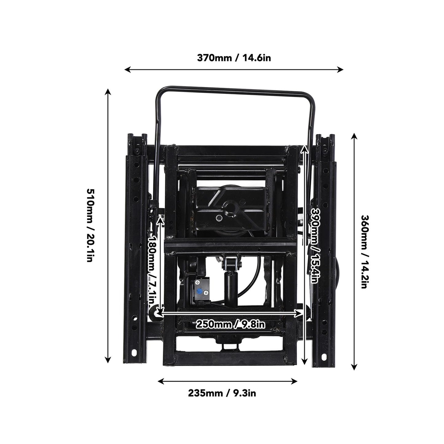 Tissting Heavy Duty Seat Air Suspension Base - Pneumatic Shock Absorbing Suspension Seat Base with Front and Rear Sliding Rails, Reduce Vibration for RV Truck Tractor Construction Vehicles