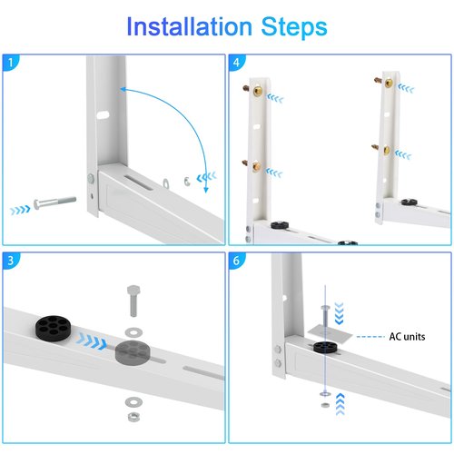 REHOYEE Mini Split Wall Mounting Bracket Heavy Duty Wall Mount Brackets for Outdoor Air Conditioners (7000-15000BTU)