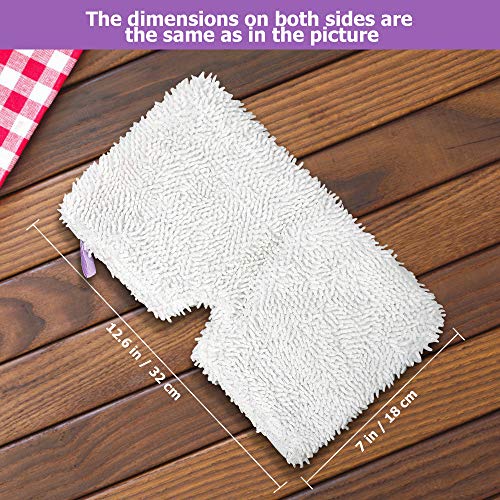 Wagfall Replacement Steam Mop Pads for Shark S3500 Series, 6-Pack (White)