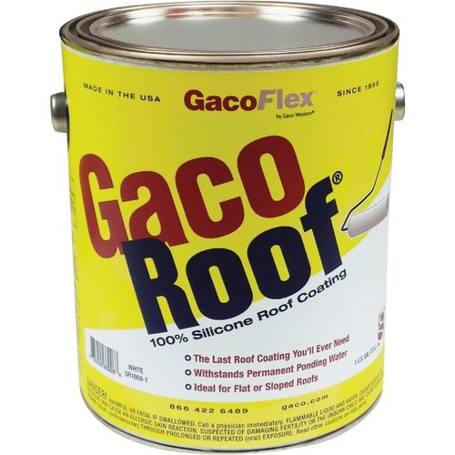GacoFlex GacoRoof 100% Silicone Roof Coating, White, 1 Gallon