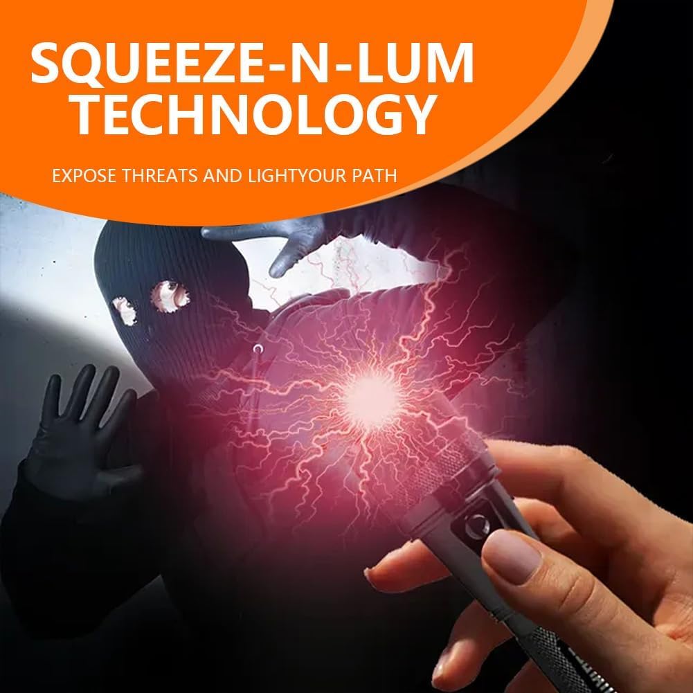 Suptruck VoltGuard X95 Tactical Stun Flashlight Light in Dark, Power in Danger, 2025 New The Ultimate Survival Flashlight, High Intensity and Lumen, 2 in 1 Rechargeable Tactical Flashlight (1 PCS)