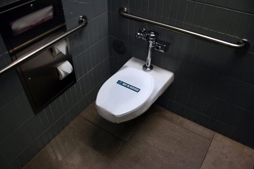 JaniWrap | Out of Order Urinal & Toilet Covers with "Not in Service" Labels | 32 Applications | Self Adhesive | Easy Application | Gray Labels - Not In Service