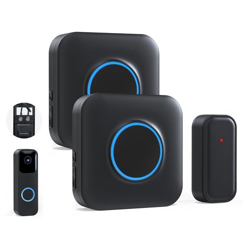 BITIWEND Wireless Doorbell Chime for Blink - Compatible with Blink Video Doorbell and Blink Video Doorbell (2nd Gen) (1 Video Doorbell Extender 2 Receiver）