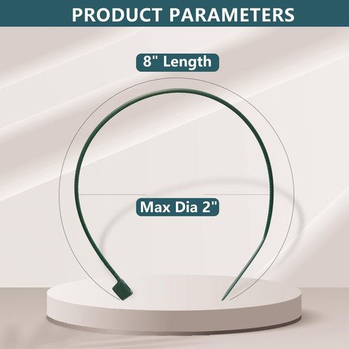 Green Zip Ties 8 inch (100 Pack), 45lb Tensile Strength, Cable Ties for Indoor and Outdoor Use, UV and Cold Resistant Wire Ties for Home, Garden, Fencing, Glufirm