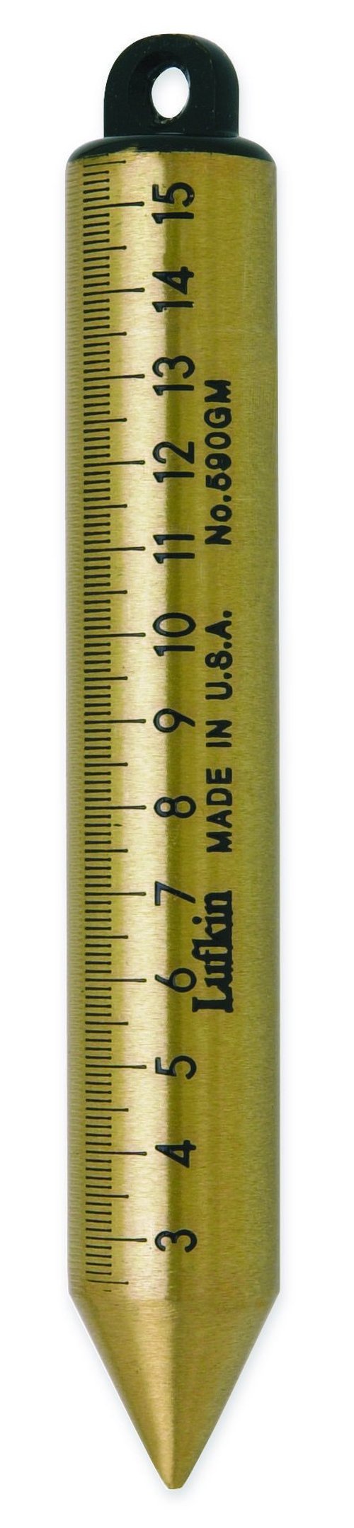 Crescent Lufkin 20 oz. Inage Solid Brass Cylindrical Metric Plumb Bob - 590GMN