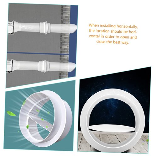 Tofficu Duct Connector Air Backflow Damper Flexible Vent Blocker for Hvac Systems Easy Install Non Return Valve for Air Conditioning Exhaust Fans Smooth Surface Design