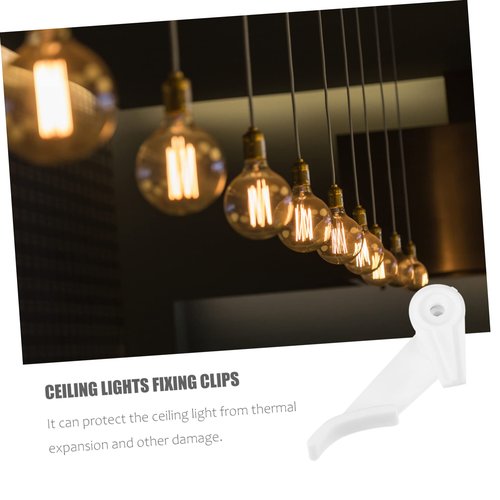 GLEAVI 50 Sets Ceiling Lamp Accessories Fixed Clips for LED Ceiling Lights Protects From Damage Lightweight and Compact Design Simple Style for Easy Installation