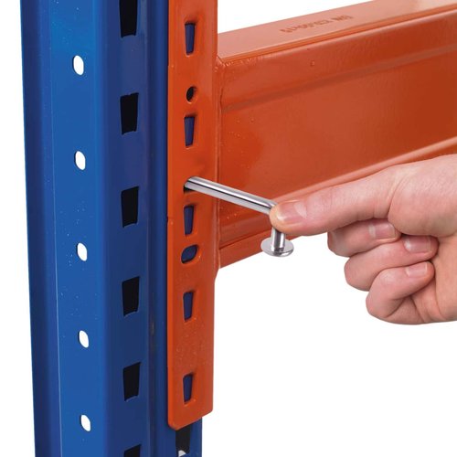 HOIGON 50 PCS Universal Pallet Rack Drop Pin, M7 Round Heavy Duty Head Pallet Rack Safety J Bolts for Warehouse, Home or DIY Pallet Racks, Shelving Units, 2.56 x 0.28 Inch