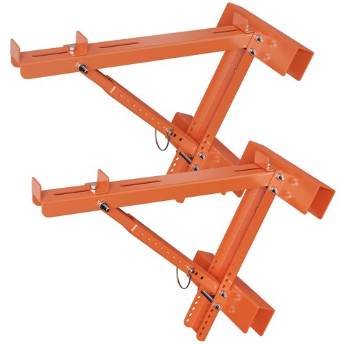 Kweetle Ladder Jacks for Scaffolding Platform 2-Pack, Heavy-Duty Steel Ladder Jacks Scaffold Bracket, 350 lbs Capacity, Two-Rung Short Body Extension Ladder Jack for Roofing, Painting & Jobsite Use