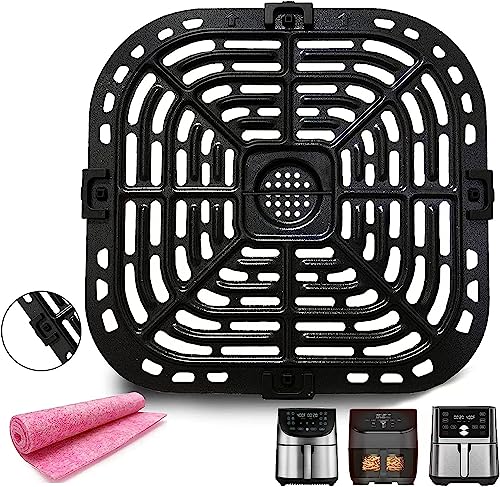 HQT Air Fryer Grill Plate for Instant Pot Vortex Plus 6QT XL 6-in-1 – Non-Stick Crisper Pan with Rubber Feet