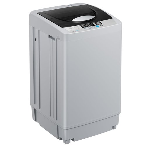 Gleedelish 1.59 Cu. Ft. Portable Washing Machine, 11 LBS Capacity Portable Washer with 8 Washing Cycles, 8 Water Levels, Drain Pump, LED Display, Washing Machine for Apartment, Dorm, RV, Gray