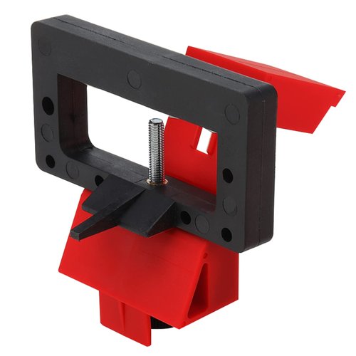 RealPlus Circuit Breaker Lockout Device, 4 Pack 480/600 Volt Clamp-on Single Pole Breaker Lock Out Device, Extra Large