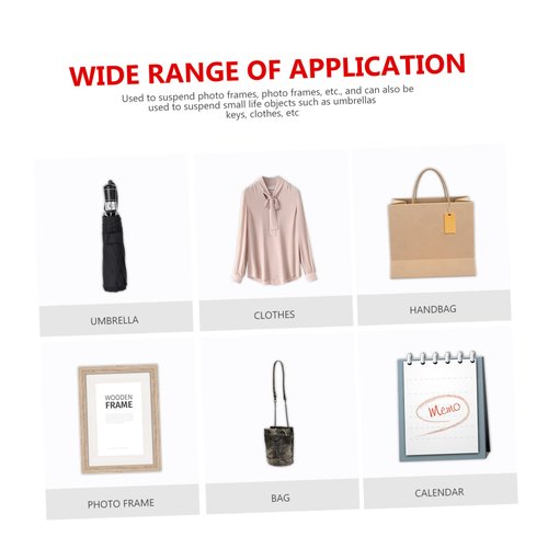 POPETPOP 40pcs Invisible Nail Hangers for Picture Frames Non-Traceless Wall Hooks for Home Decor Plastic Photo Frame Hangers Easy Installation No Damage to Walls