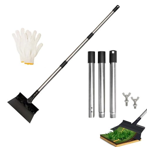 Multifunctional Garden Cleaning Shovel Tool, 54 Inch Flat Shovels Long Handle, Heavy Duty Metal Weeder Scraper Gardening Spade Cleaning Tool for Weeding, Landscaping, Lawn Edging, Digging, Ice Removal