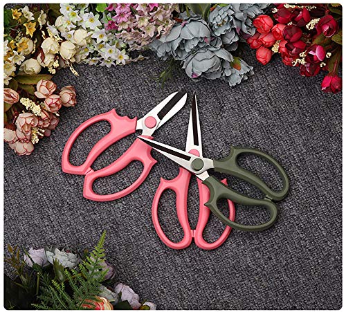 Leize Flower Scissors Grey Green Slender - Premium Stainless Steel Floral Shears for Pruning
