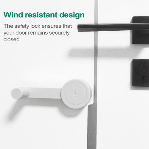 Door Handle Child Lock - Adhesive Safety Lock for Toddler and Pet Protection | Childproof Handle Stopper for Bathroom, Entry, Bedroom, Rental Property, Apartment, Or Vacation Home