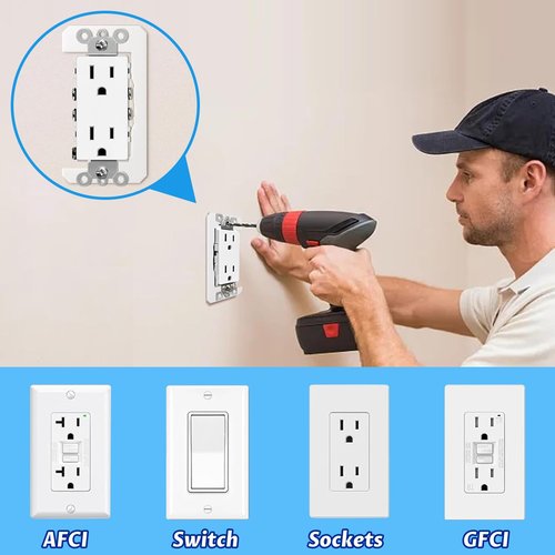 12 Pcs Wall Plate Spacer for Loose Outlet Plug Flush Fit Device Leveling Plates Shims for Wall Outlet Electrical and Electrical Boxes Switches Repair
