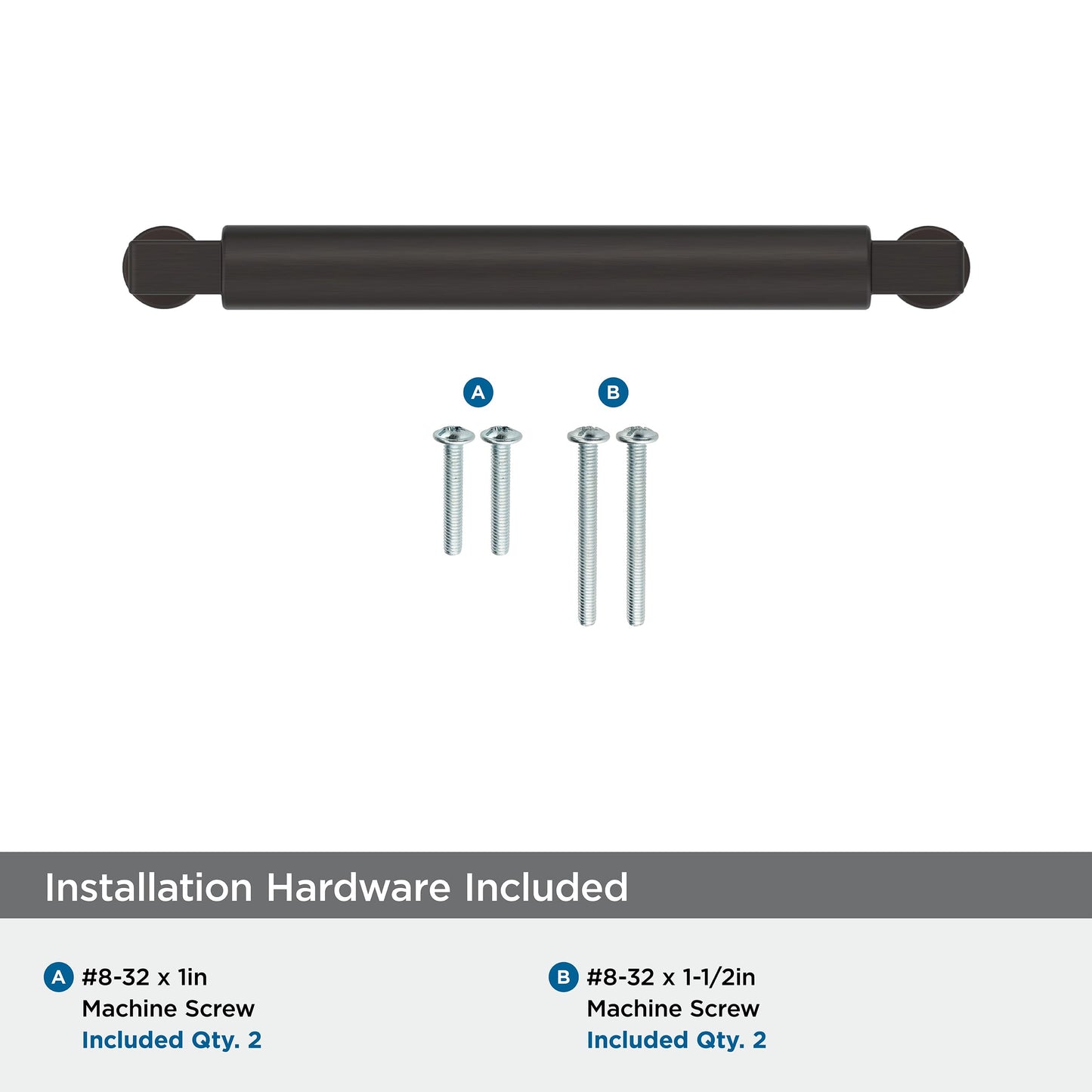 Amerock Balon 5-1/16 inch (128 mm) Center-to-Center Oil-Rubbed Bronze Cabinet Pull, BP37484ORB
