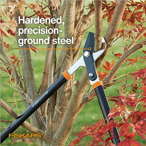 Fiskars 28-Inch Power-Lever Garden Bypass Lopper - Cuts Up to 1.75" Branches, Model 28"