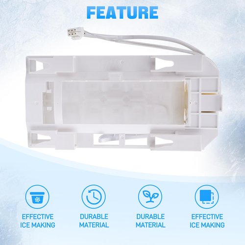 Upgraded 243297609 Refrigerator Ice Maker Assembly Compatible with Frigidaire, Electrolux, Kenmore, Crosley, IKEA Ice Maker Replacement Replace# 243297613, 243297606