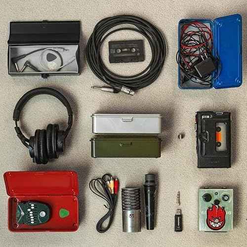 T-190 MG (MILITARY GREEN) H7.99¡¿W4.29¡¿D2.20inch Steel Trunk For Pegs, Metal fittings, Pen, Accessory, And Utility Knife Made In Japan