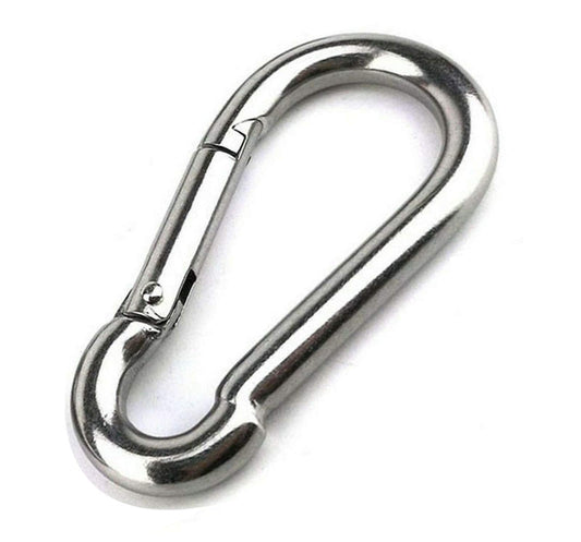 Large Carabiner Clip,5-1/2 Inch Heavy Duty Stainless Steel Spring Snap Hook for Outdoor Living,Gym,Boating,Hammock