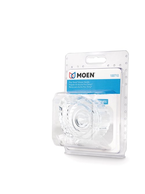 Moen One-Handle Tub and Shower Replacement Knob Handle Kit, White and Chrome Knob Insert, 100710
