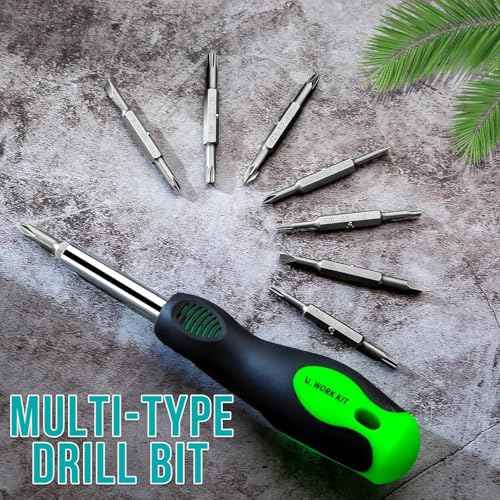 16-in-1 Multi-bit Screwdriver Set Tool All in One, Portable Multi-Purpose Screwdriver, Slotted/Philips/Pozi/Torx/Square,Nut Driver
