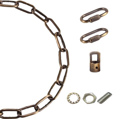 Arncmiv Pendant Light Fixture Chain, Heavy Duty, Green Bronze, 12 inch