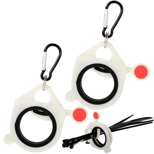 2 Pcs Zip Tie Organizer Light Plastic Cable Tie Holder Reusable Cable Ties Tightener for Efficient Fixed Wire Storage Organization Reduce Waste White Stainless Steel 3.54 × 3.31 × 0.55" Circle