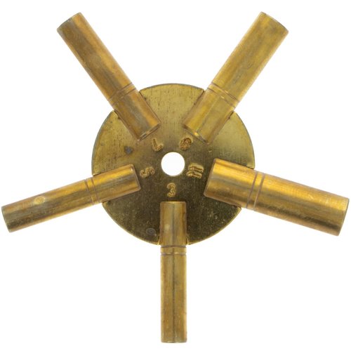 ToolTreaux Universal Solid Brass Clock Winding Key Antique Grandfather Clock (Odd)