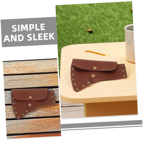 CAXUSD Portable PU Axe Protector Sleeve for Outdoor Camping Hand Axe Cover with Safety Guard for Hiking and Woodworking