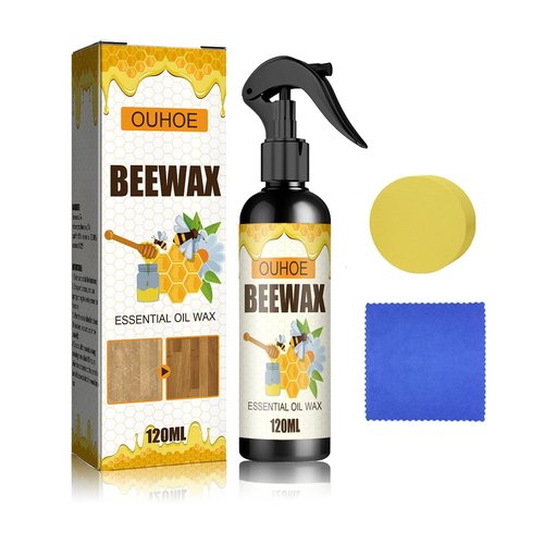 Beeswax Wood Polish, Used for Caring Living Rooms Kitchens Furniture Wood Floor. (1Pcs)
