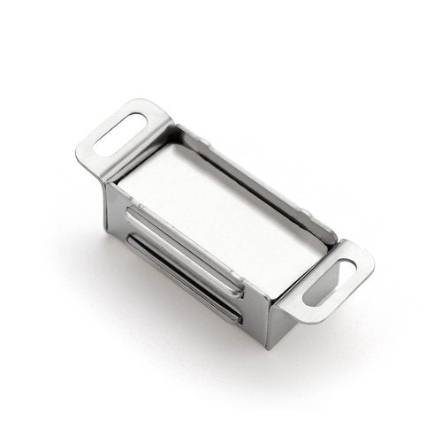 Ravinte 4 Pack Silver Magnetic Door Catch, Brushed Satin Nickel Cabinet Magnets, Strong Magnetic Catch Latch for Kitchen Cabinets, Drawers & Cupboards, Stainless Steel Closures
