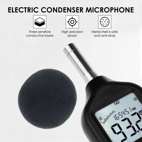 Decibel Meter Sound Level Meter Recorder Digital dB Meter Professional Noise Meter Detector Monitor 30dB to 130dB Portable SPL Meter with Data Logging for Home, Office, Outside