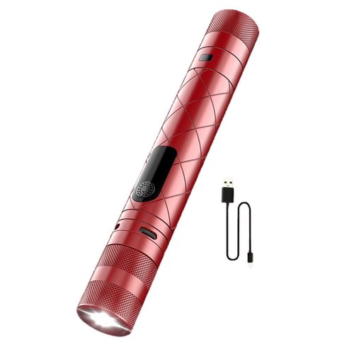 Suptruck Voltguard X95 Tactical Stun Flashlight–Ultimate Survival Flashlight, Waterproof, Rechargeable Self-Defense, High-Intensity LED, Outdoor Emergency Use (Red)