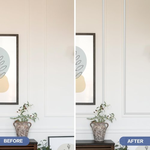 JSIWOTH Peel and Stick Trim, 0.8 in x 10 Ft Waterproof Molding Trim for Walls, Mirror Frame,Baseboard, Flexible & Self-Adhesive Trim White(Paintable)