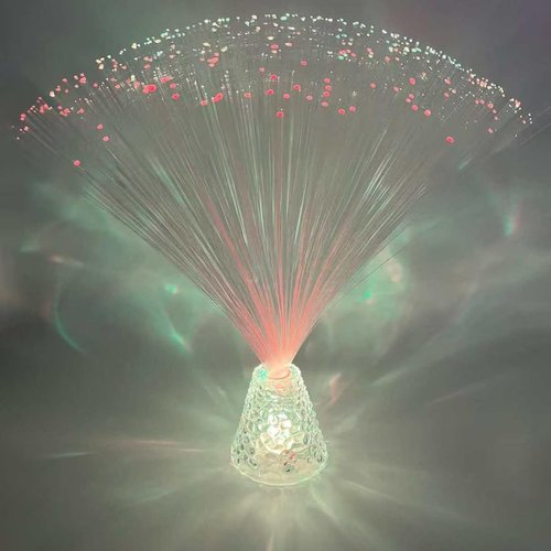 JALORDE 14 inch Fiber Optic Mood Novelty Lamps Lighting Lite with Color-Changing Crystals Base (1)