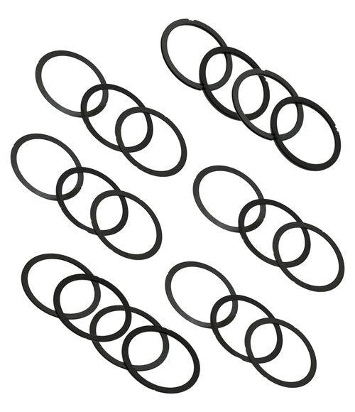 TACSHIM Black Coated 5/8”x24 Barrel Shim Kit for .308/7.62mm .300BLK (20 Pack) Black