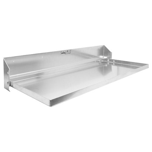Extreme Max 5001.6214 Fold-Down Wall-Mount Aluminum Work Station for Race Trailer, Garage, Shop, Enclosed Trailer, Toy Hauler - 32" x 14", Silver