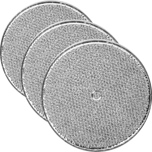 (3-Pack) Calvana 9-1/2" Aluminum Grease Filters with Center Hole for Range Hood