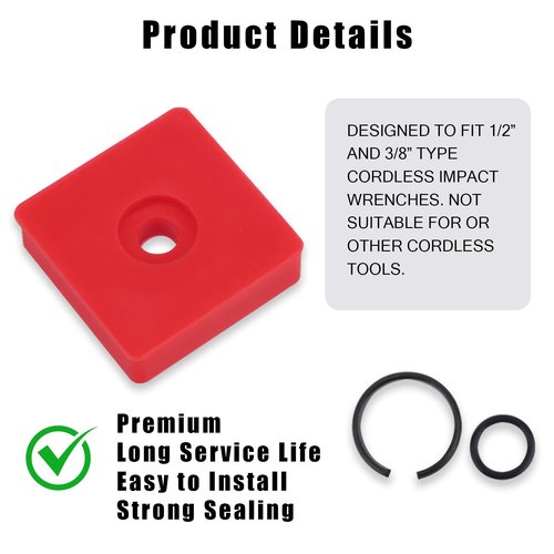 6 Sets 3/8" & 6 Sets 1/2" Impact Retaining Clip Friction Rings with O-Ring, with Retainer Ring and Anvil Installation Tool for Electric & Pneumatic Impact Wrench(Black)