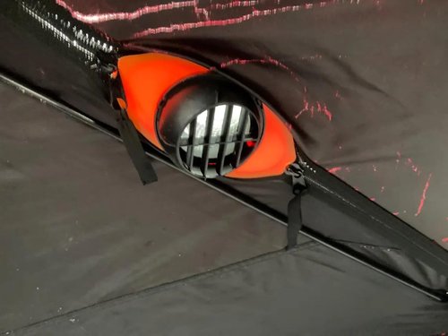3" Diesel Heater Tent RTT Adapter, Fits Standard Vents on Igloos, Tents, Hunting Sheds or Rooftop Tents, Easy to Install, Portable Design (Black)