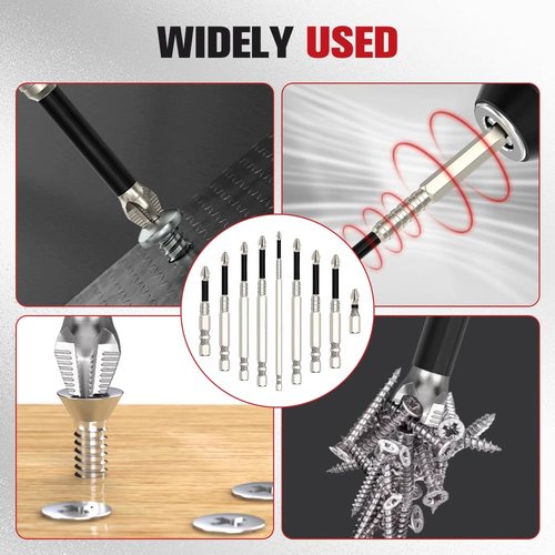 2025 Upgraded High-Strength Magnetic Screwdriver Drill Bit Set - Anti-Slip Alloy Steel Electric Driver Bits for Impact Tools with Enhanced Magnetic Durability (1 Set)‌