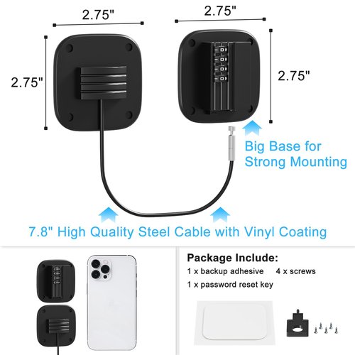 Fridge Lock with Combination, No Key Required, Upgrade Refrigerator Lock with Adhesive and Screws, Freezer Cabinet Pantry Drawer Latch to Keep Door Closed, for Kids Adults Cats & Dogs, Black