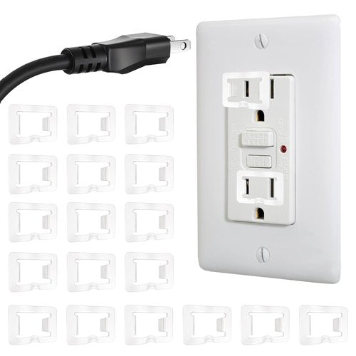 BOHUIZ 20 Pcs 2 Prong Loose Outlet Plug Fix, Plastic Socket Outlet Tightener Insert Snug Plugs for Loose Outlets Ensure Secure Connection for Power Plug Compatible with Most Losing Outlets and Socket